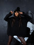 ELYNDI extended wool sweater - BLACK PRE-ORDER